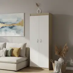 STANFORD - Clóset 2 Puerta(s) 1 Repisa(s) 60xx39,5 cm Blanco/Natural