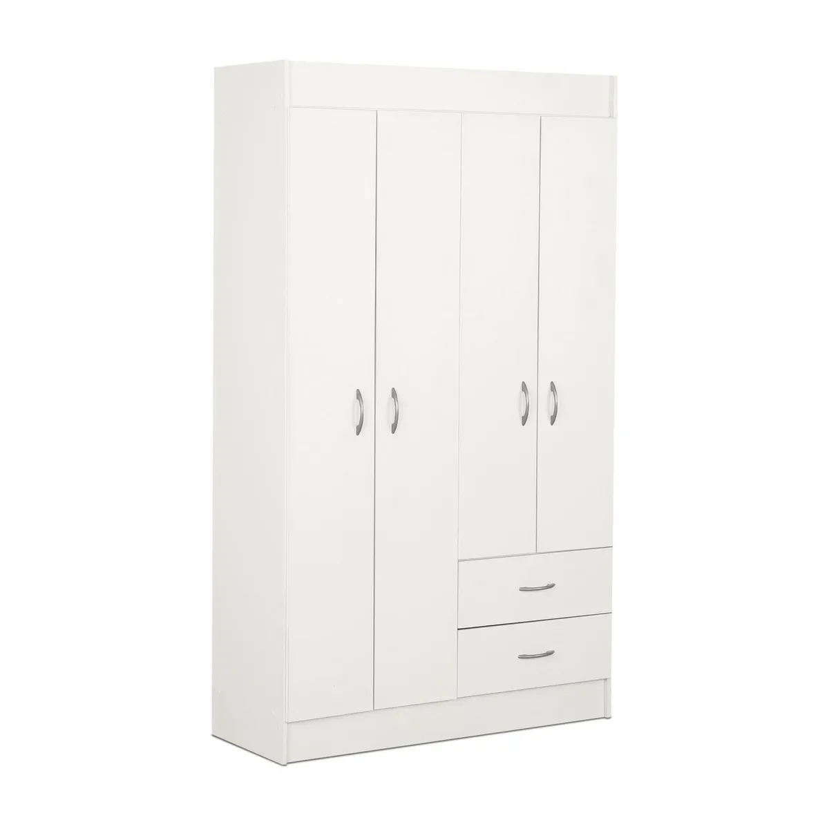 STANFORD - Clóset 4 Puerta(s) 2 Cajón(es) 3 Repisa(s) 102.5x175x39.2 cm Blanco