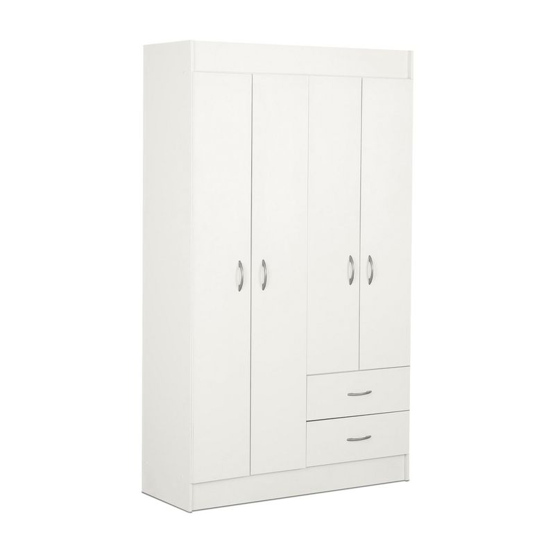 STANFORD - Clóset 4 Puerta(s) 2 Cajón(es) 3 Repisa(s) 102.5x175x39.2 cm Blanco