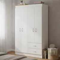 Clóset 4 Puerta(s) 2 Cajón(es) 3 Repisa(s) 102.5x175x39.2 cm Blanco