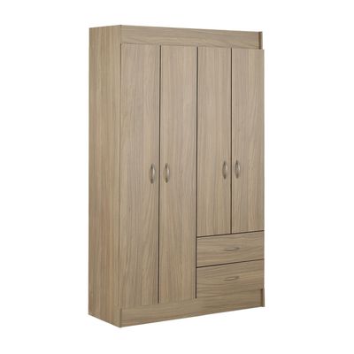Imagen 2 del producto Clóset 4 Puerta(s) 2 Cajón(es) 3 Repisa(s) 102.5x175x39.2 cm Nogal