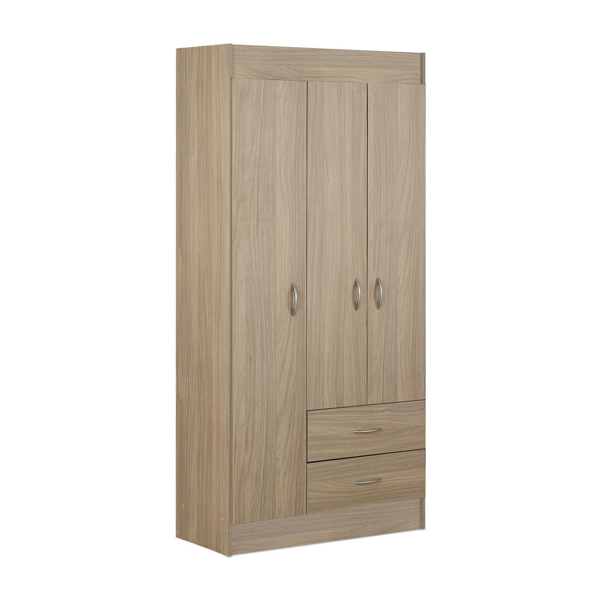 STANFORD - Clóset 3 Puerta(s) 2 Cajón(es) 2 Repisa(s) 81x175x39.2 cm Nogal