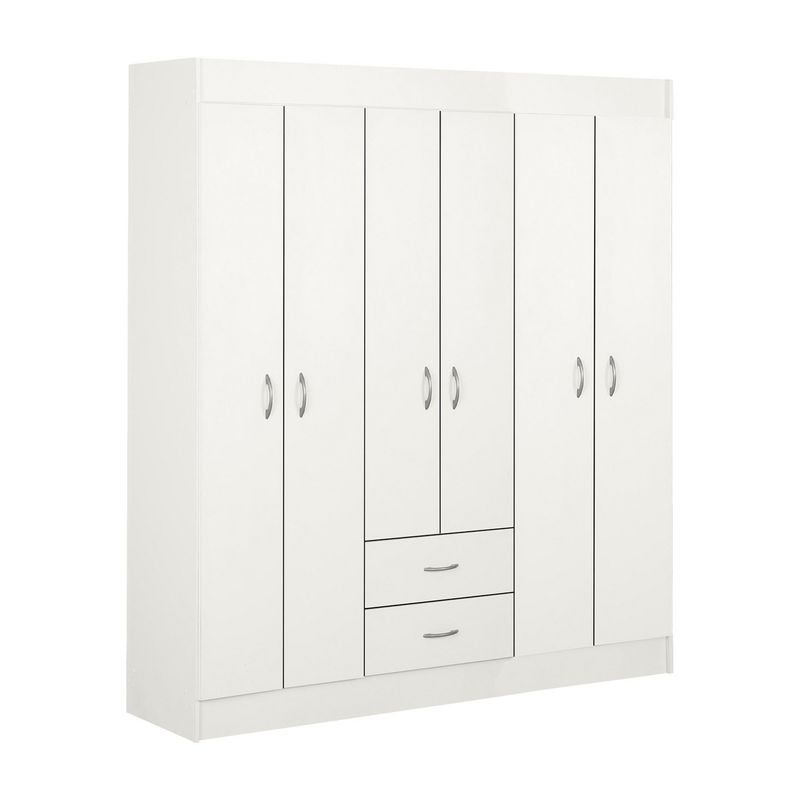 STANFORD - Clóset 6 Puerta(s) 2 Cajón(es) 3 Repisa(s) 153x175x39.2 cm Blanco