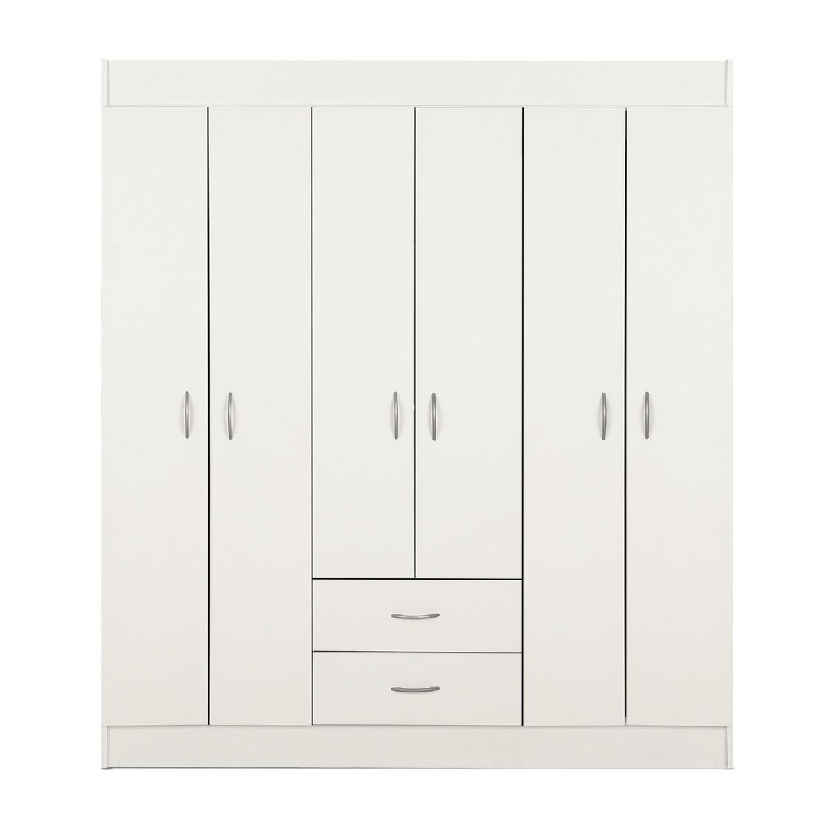 STANFORD - Clóset 6 Puerta(s) 2 Cajón(es) 3 Repisa(s) 153x175x39.2 cm Blanco