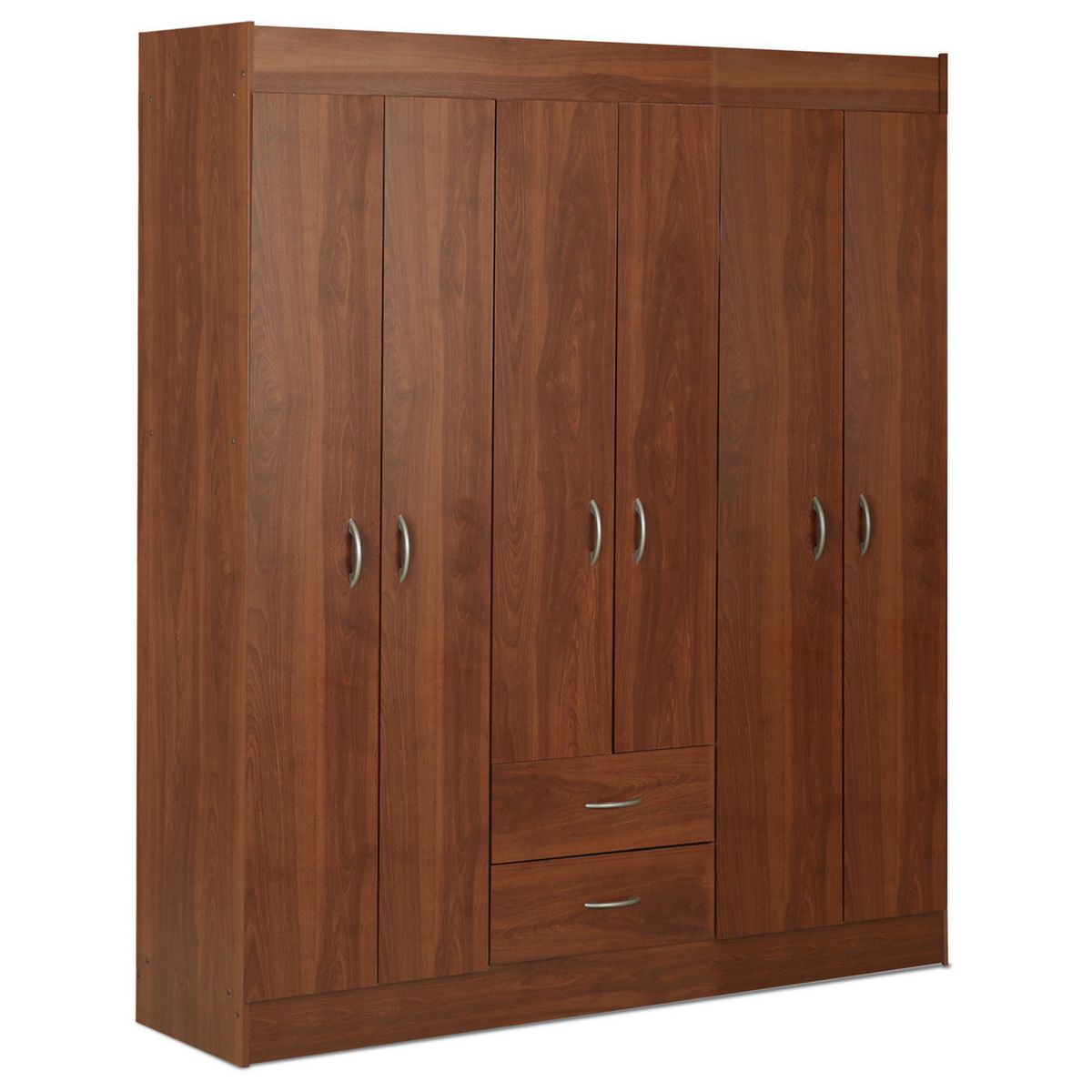 STANFORD - Clóset 6 Puerta(s) 2 Cajón(es) 3 Repisa(s) 153x175x39.2 cm Cerezo