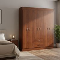 Clóset 6 Puerta(s) 2 Cajón(es) 3 Repisa(s) 153x175x39.2 cm Cerezo