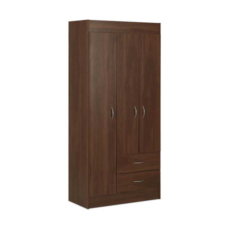 STANFORD - Clóset 3 Puerta(s) 2 Cajón(es) 2 Repisa(s) 81x175x39.2 cm Chocolate