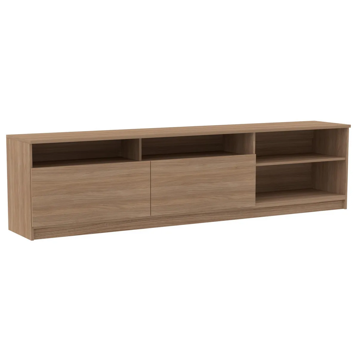 STANFORD - Rack 70 " 2 Puertas 2 Repisas Nogal 180x47x32 cm