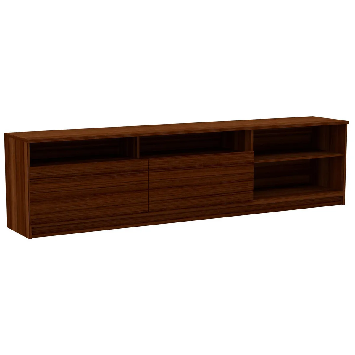 STANFORD - Rack 70 " 2 Puertas 2 Repisas Chocolate 180x47x32 cm