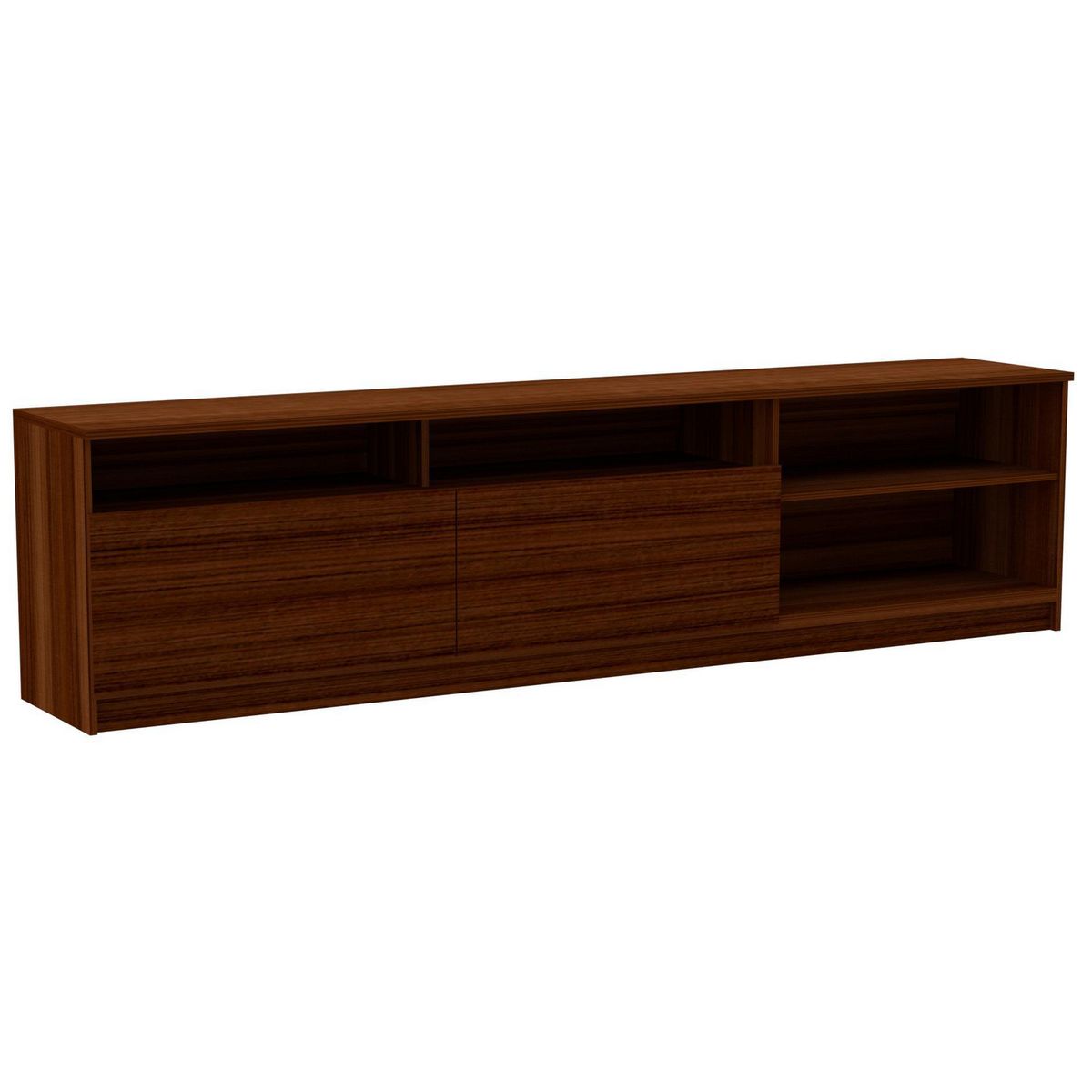 STANFORD - Rack 70 " 2 Puertas 2 Repisas Chocolate 180x47x32 cm