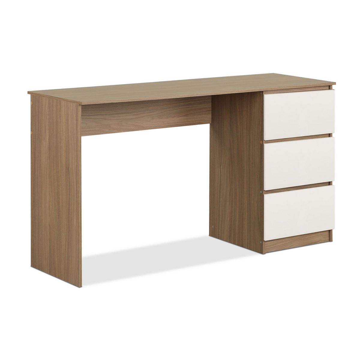 STANFORD - Escritorio 3 Cajones Bicolor 136.5x75x45 cm