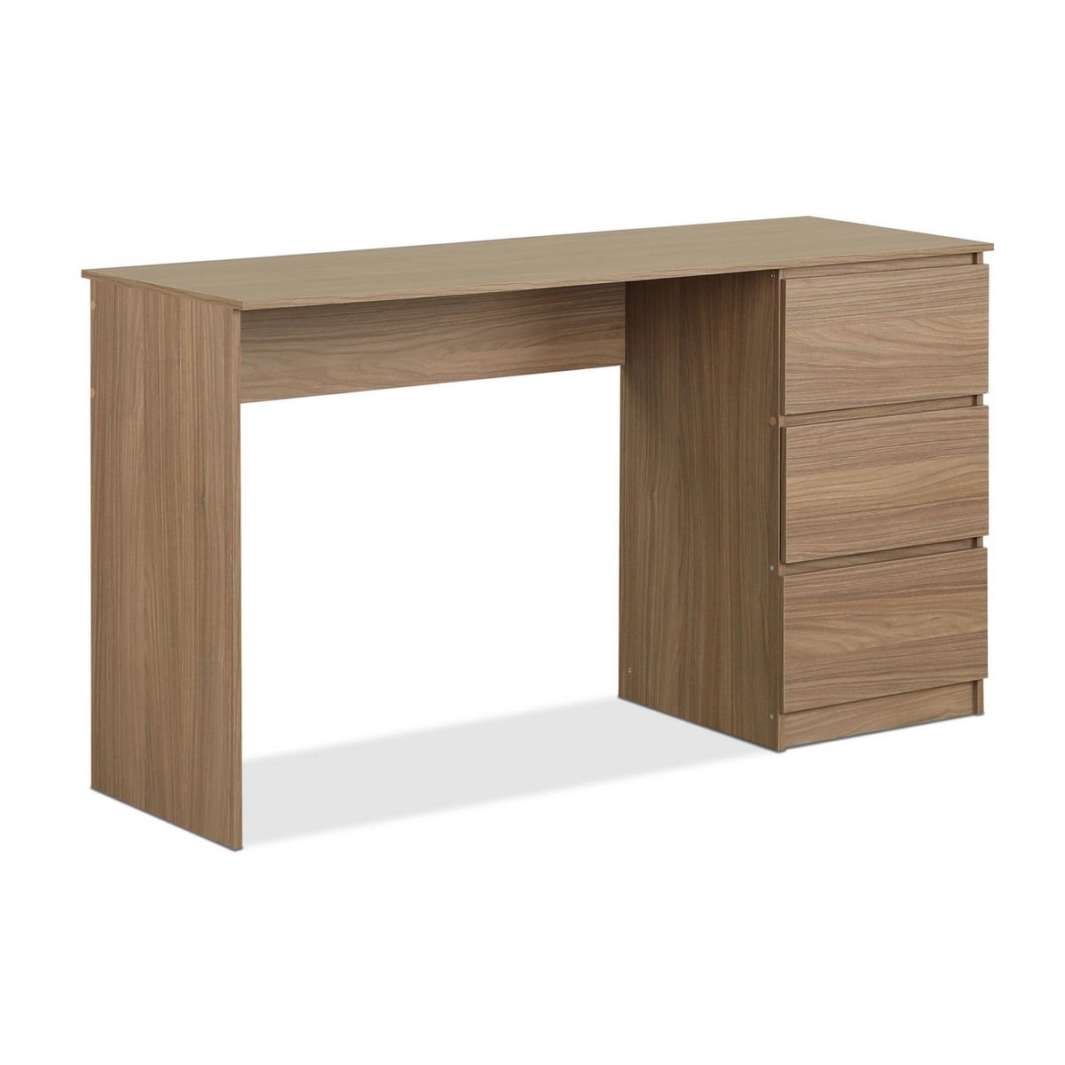 STANFORD - Escritorio 3 Cajones Nogal 136.5x75x45 cm