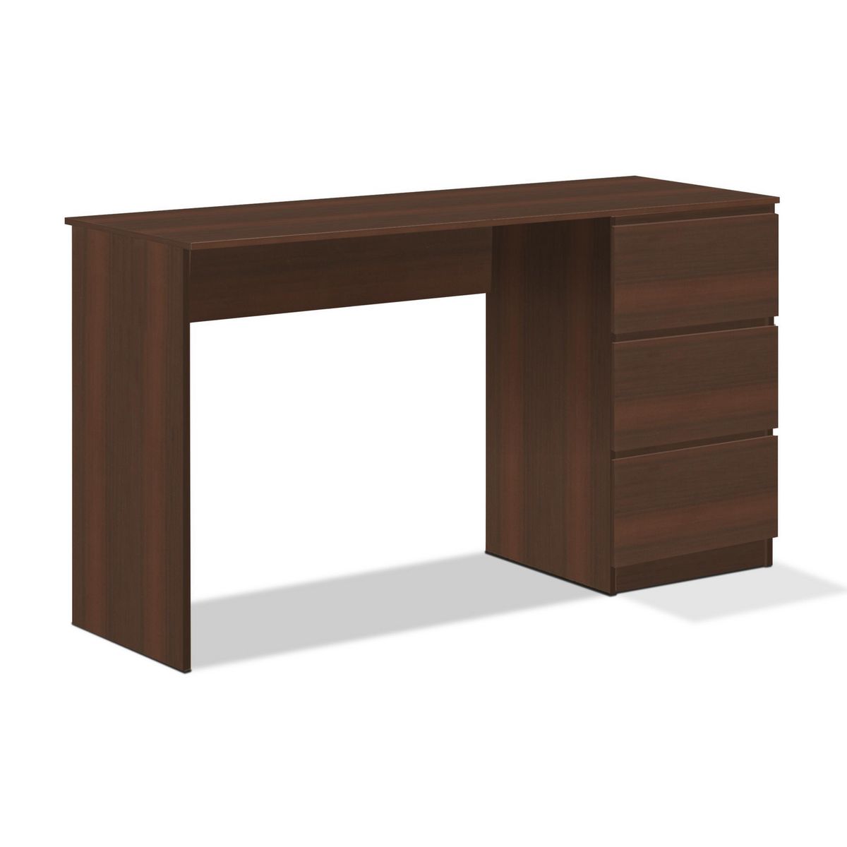 STANFORD - Escritorio 3 Cajones Chocolate 136.5x75x45 cm