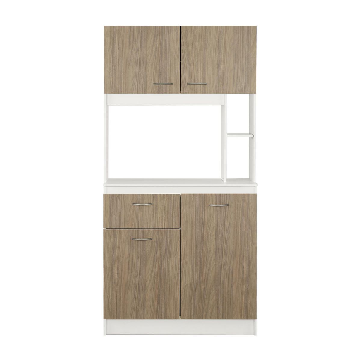 STANFORD - Mueble Cocina 4 Puertas 1 Cajón Blanco Nogal
