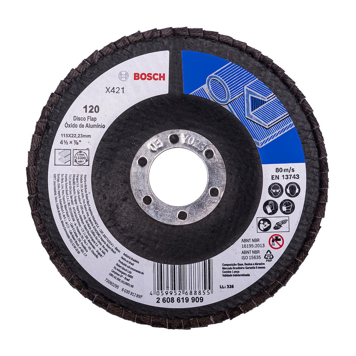 BOSCH - Disco flap 115 mm, grano 120