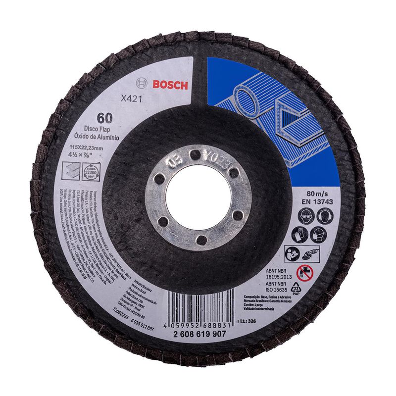 BOSCH - Disco flap 115 mm, grano 60