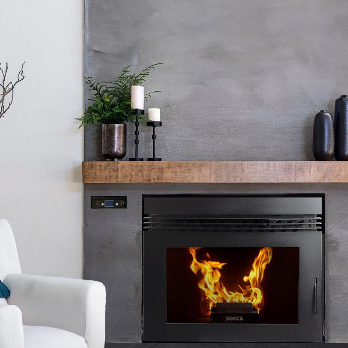 BOSCA - Chimenea a Pellet Lúmina Negro
