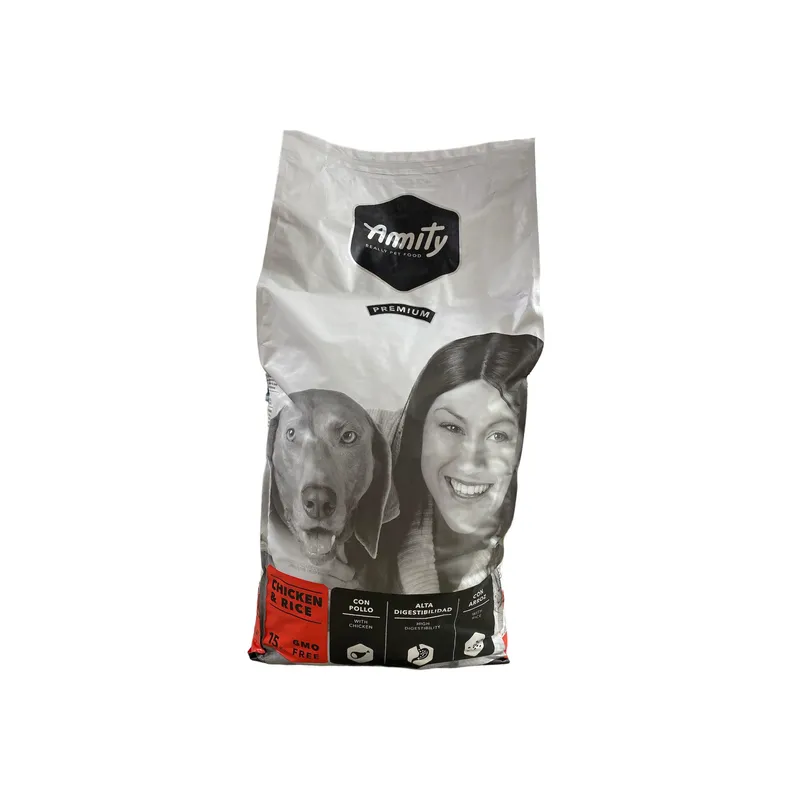 AMITY - Alimento premium para Perro Adulto Pollo y arroz 15 kg