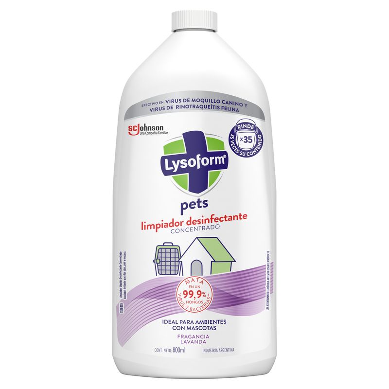 LYSOFORM - Limpiador Concentrado Pets 800 ml
