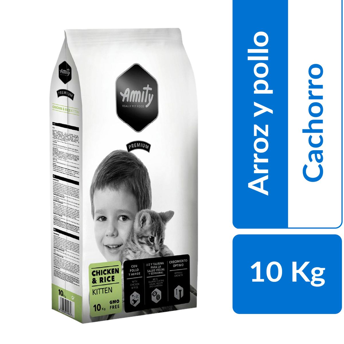 AMITY - Alimento premium para Gato Cachorro Arroz y pollo 10 kg