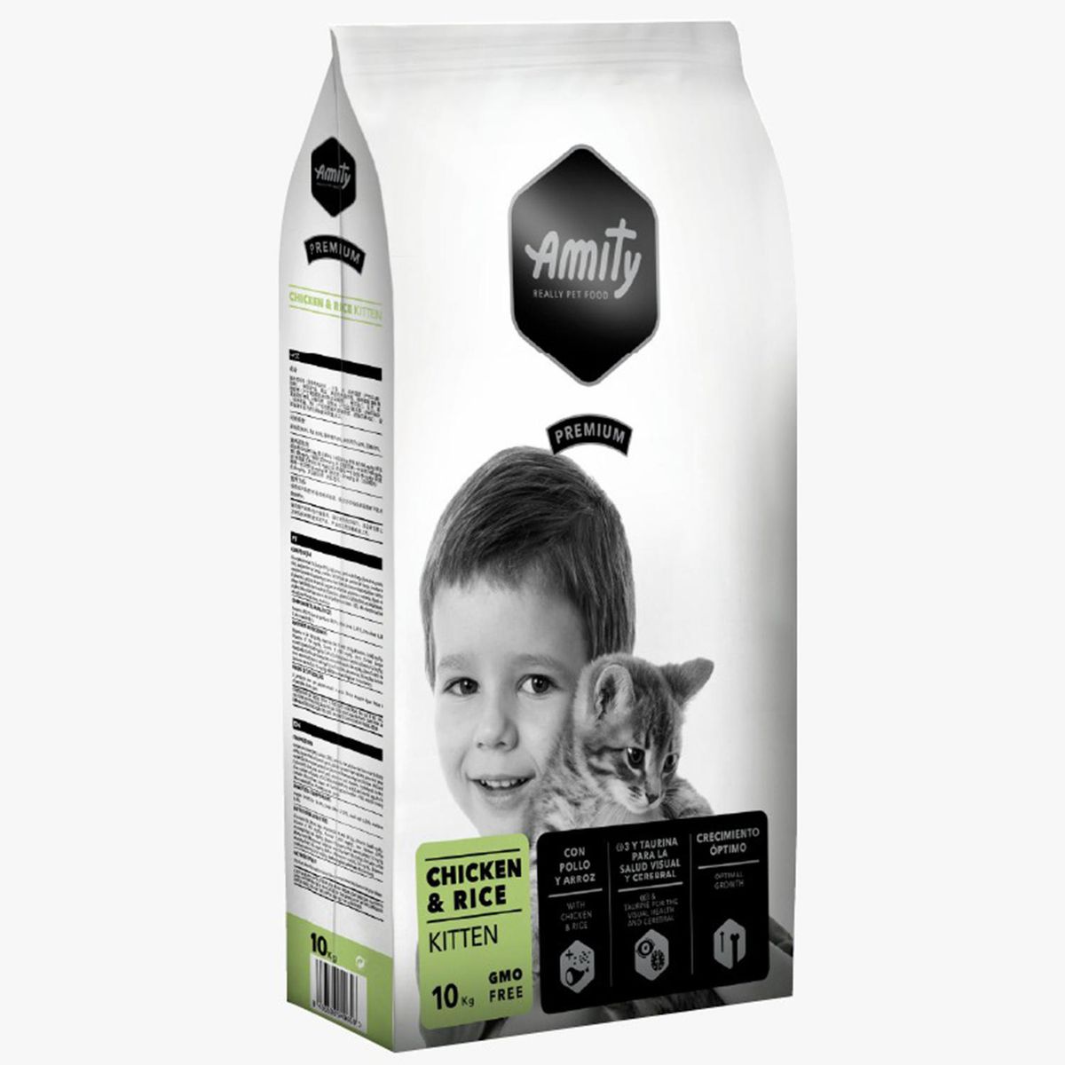 AMITY - Alimento premium para Gato Cachorro Arroz y pollo 10 kg