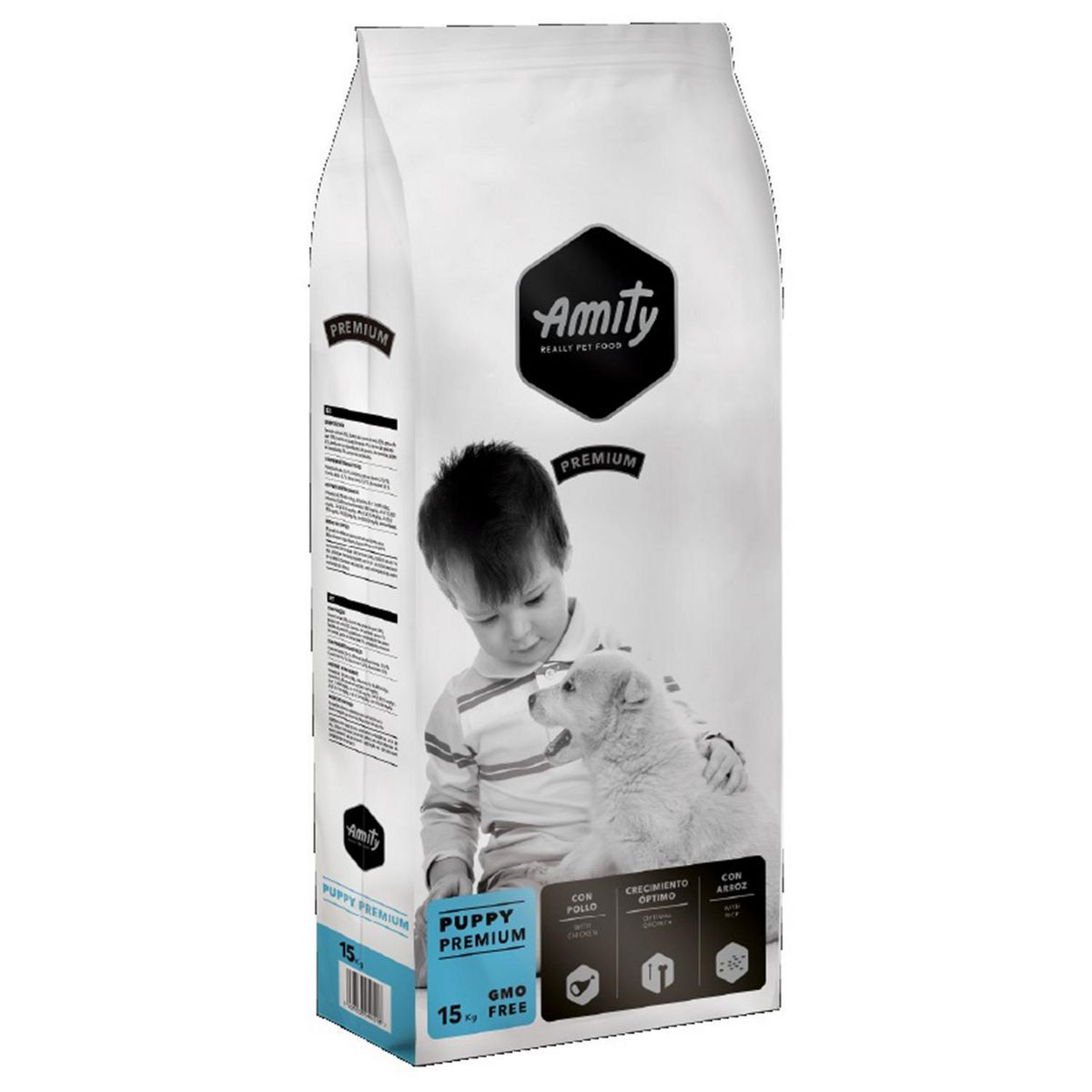 AMITY - Alimento premium para Perro Cachorro Pollo y arroz 15 kg