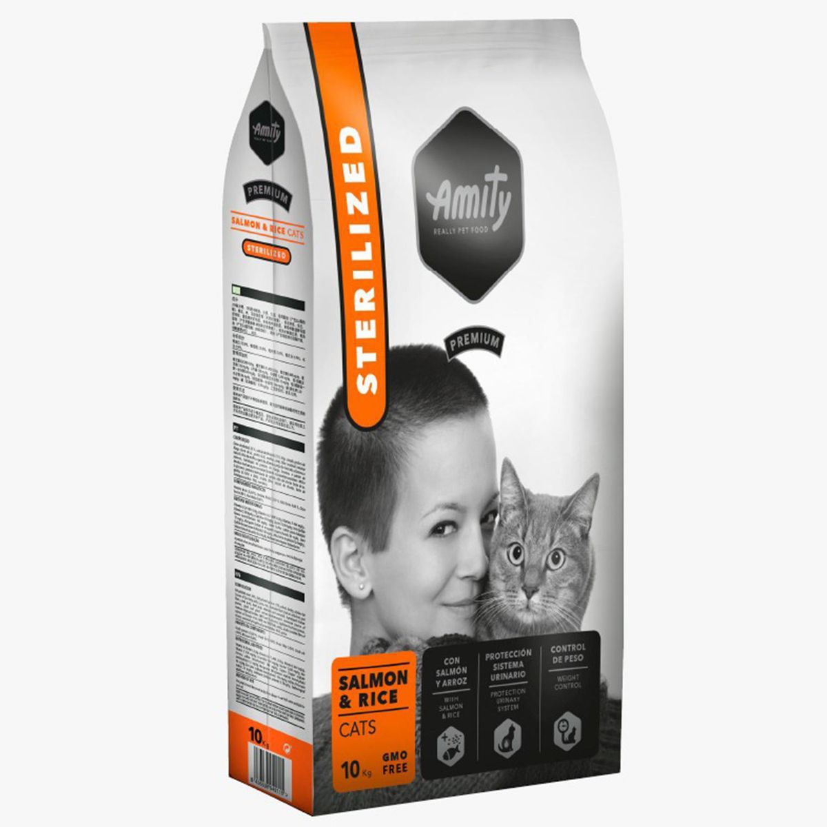 AMITY - Alimento premium para Gato Adulto Salmón y arroz 10 kg