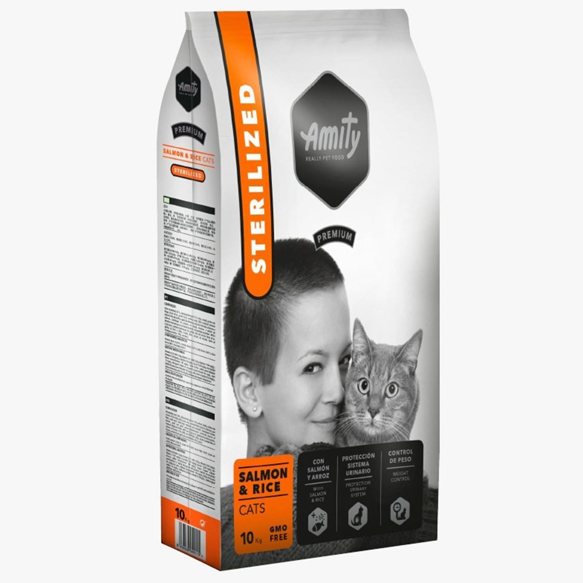 AMITY - Alimento premium para Gato Adulto Salmón y arroz 10 kg