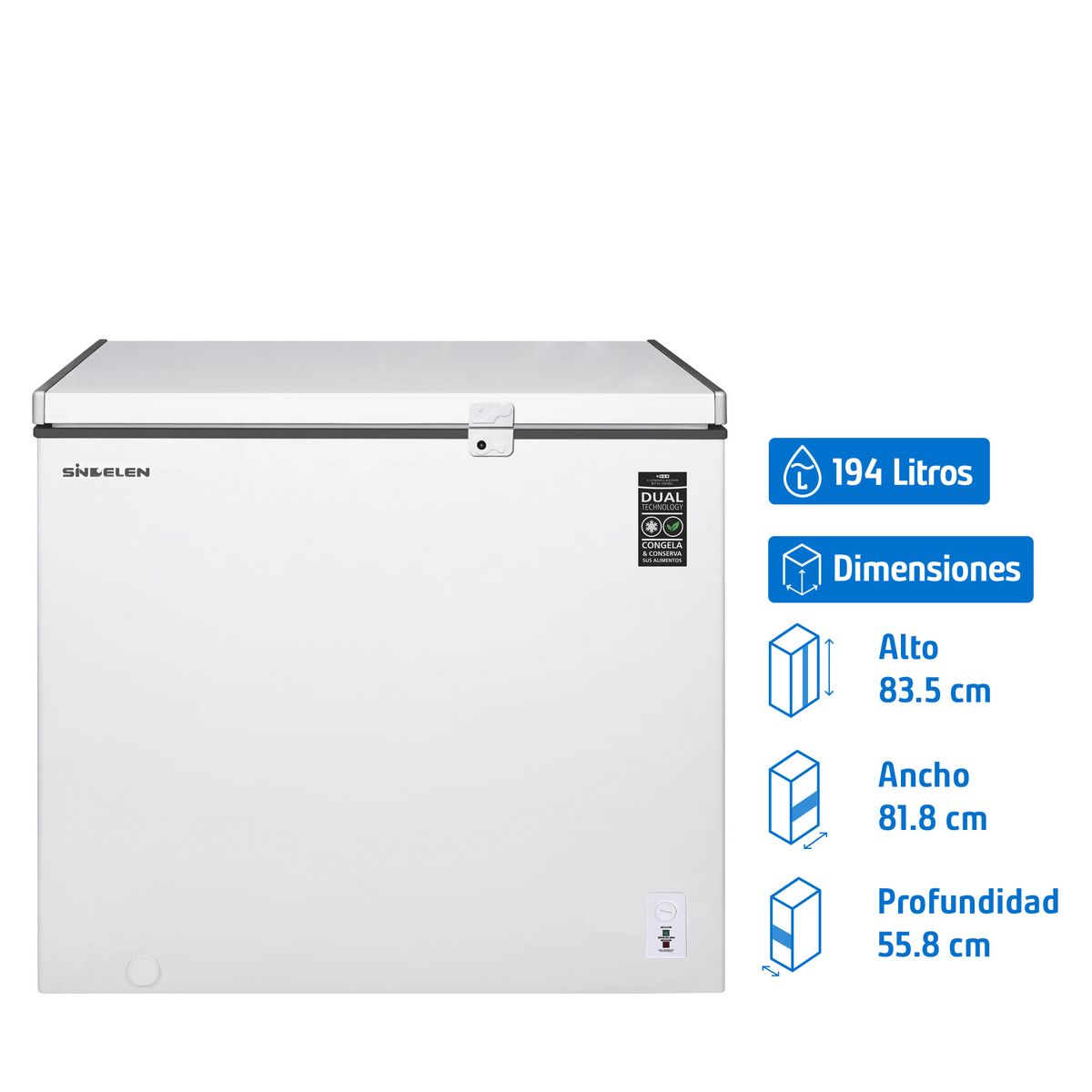 SINDELEN - Freezer Horizontal 194 Litros SFH-202BL