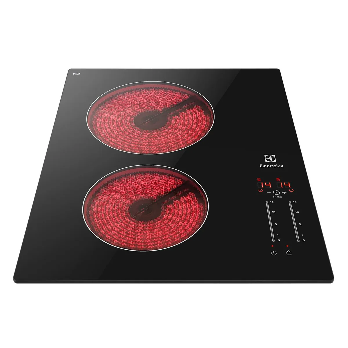 ELECTROLUX - Encimera Vitrocerámica 2 Platos Negro VE3ST