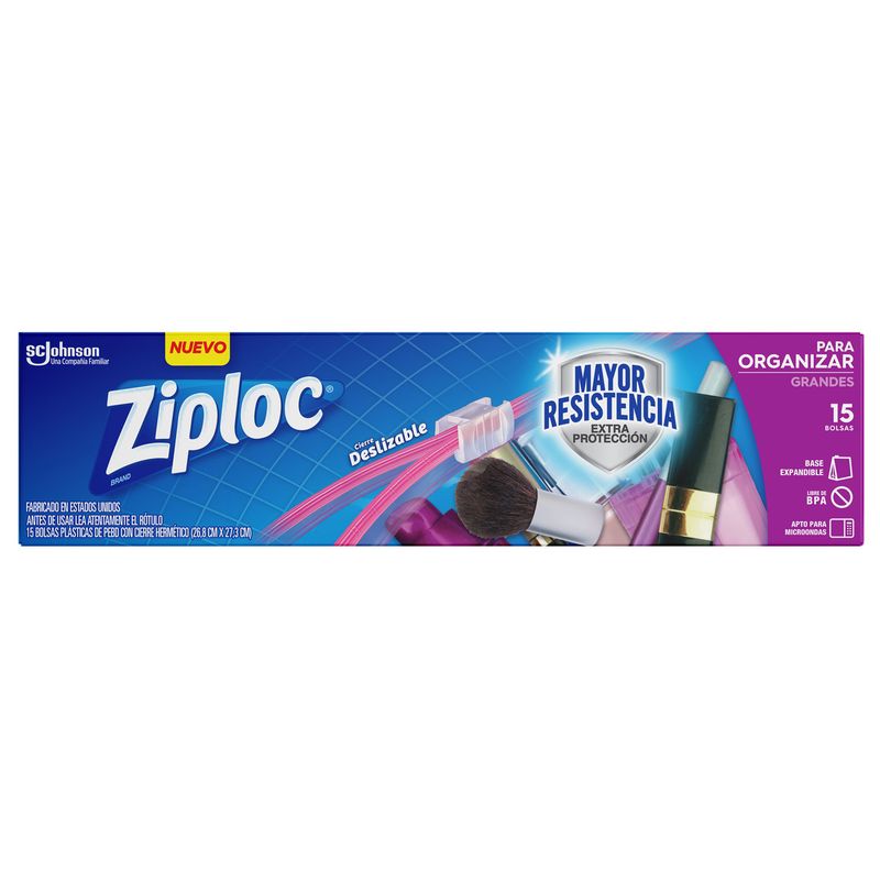ZIPLOC - Bolsa hermética para organizar grande 15 unidades