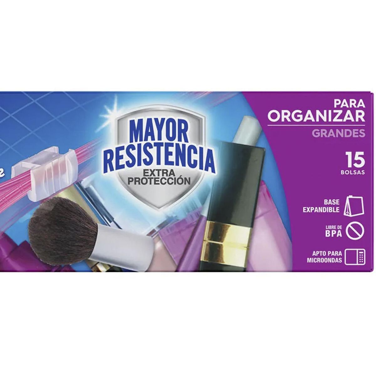 ZIPLOC - Pack 15 Bolsas Herméticas Ziploc Grandes Para Organizar 19.1 Cm3