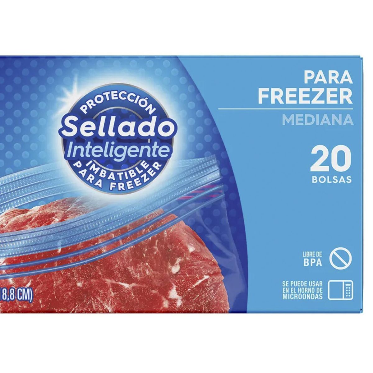 ZIPLOC - Bolsas Ziploc Freezer 9.0 L 20 Unidades Azul Herméticas