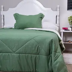 DORAL - Plumón 1.5 plazas Embossed Liso Verde