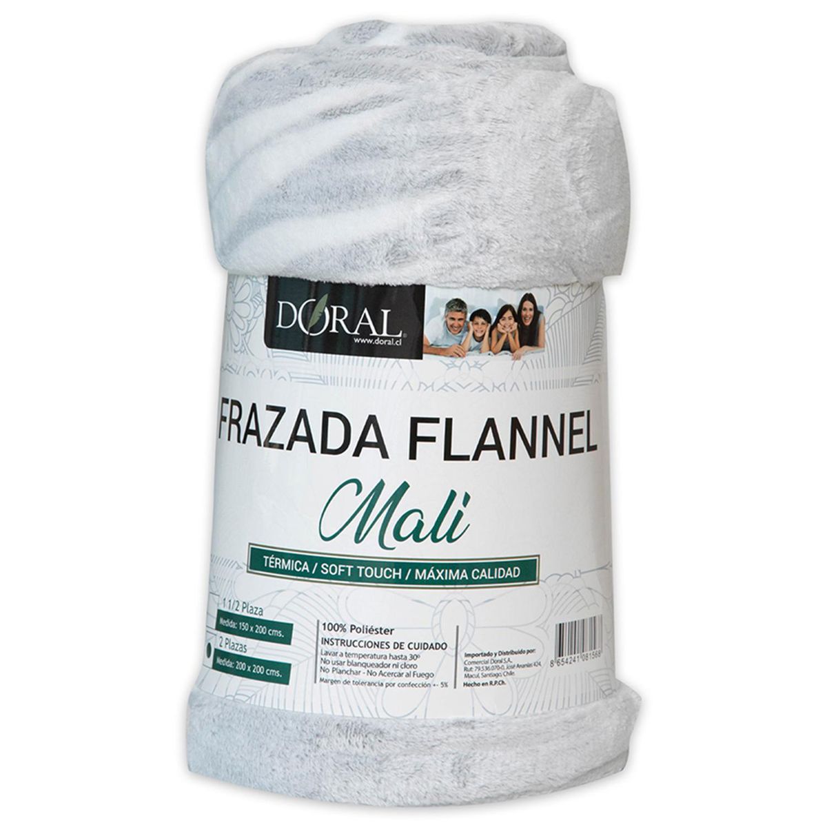 DORAL - Frazada Flannel Mali 2 plazas Mix