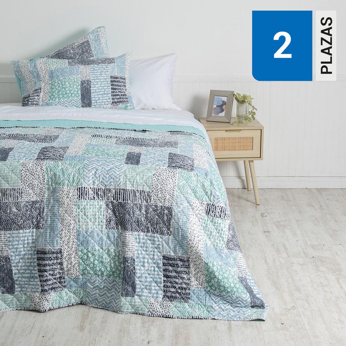 MASHINI - Quilt 2 plazas Lois Multicolor