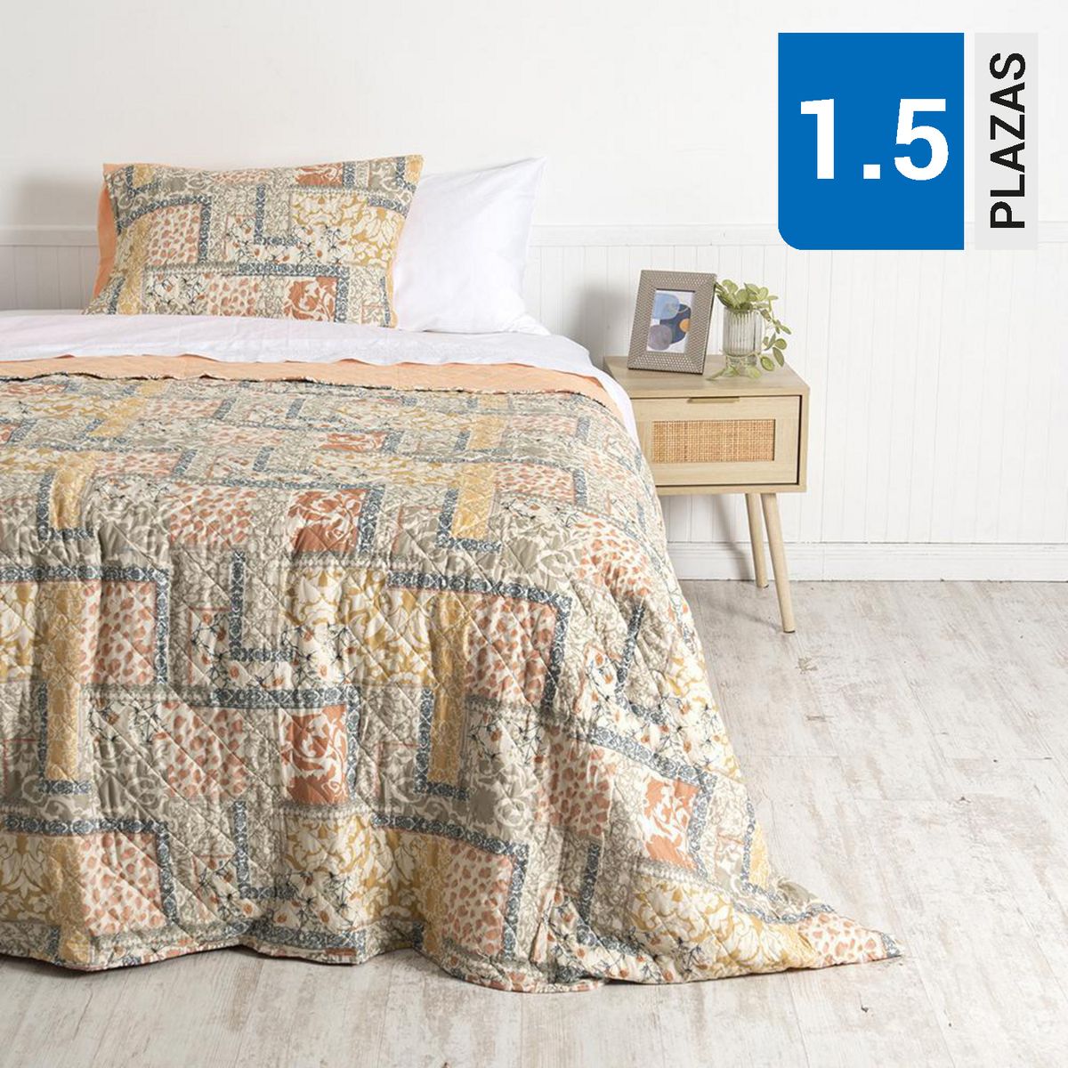 MASHINI - Quilt 1.5 plazas Gales Multicolor