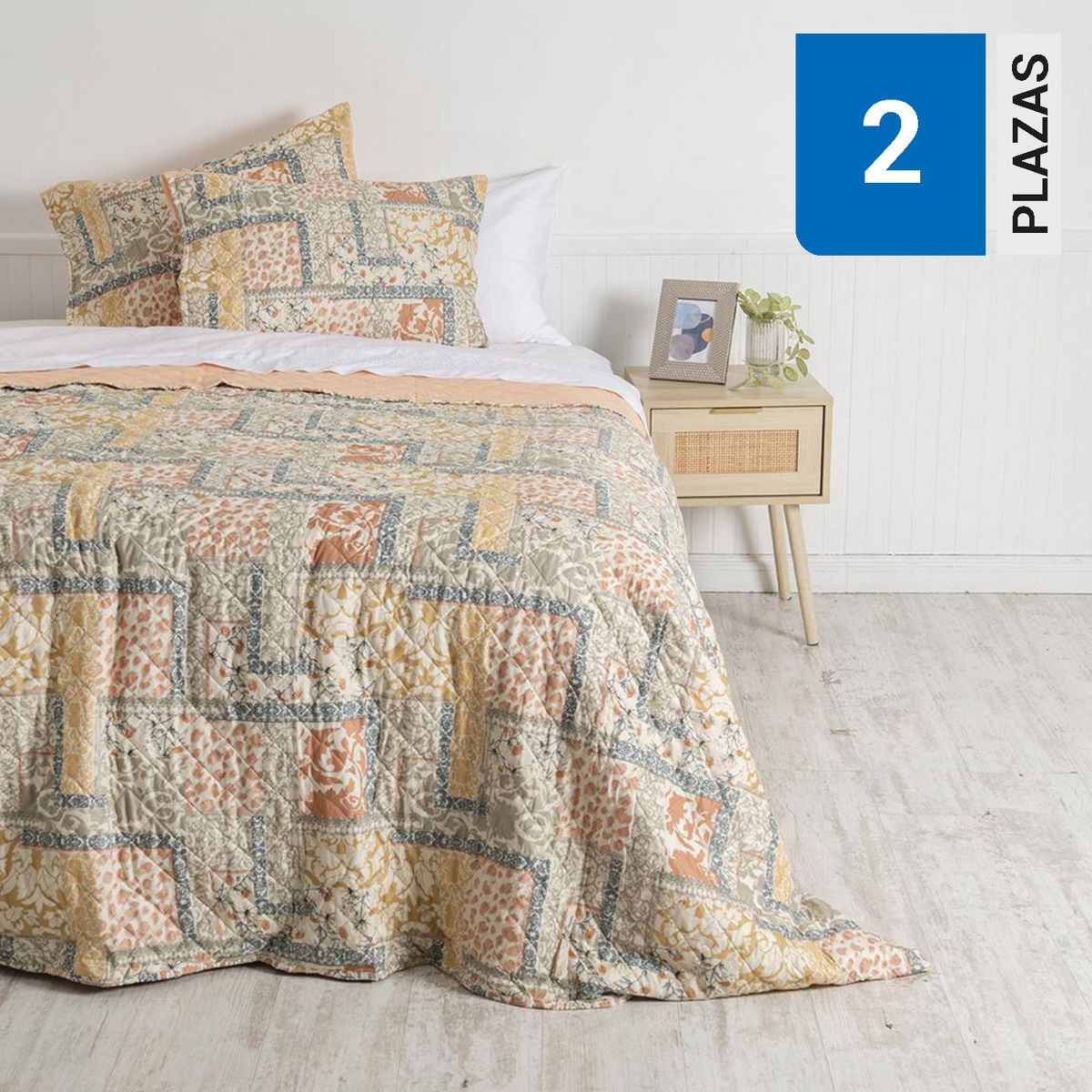 MASHINI - Quilt 2 plazas Gales Multicolor 