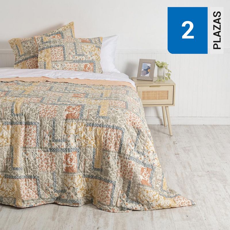 MASHINI - Quilt 2 plazas Gales Multicolor