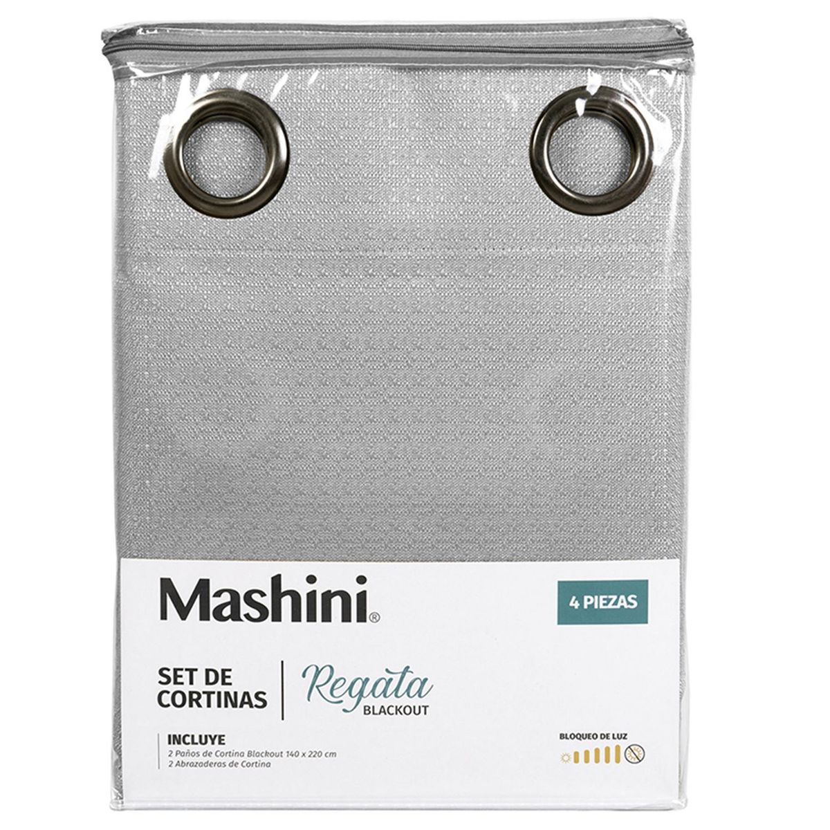 MASHINI - Cortina Blackout 140x220 cm Gris