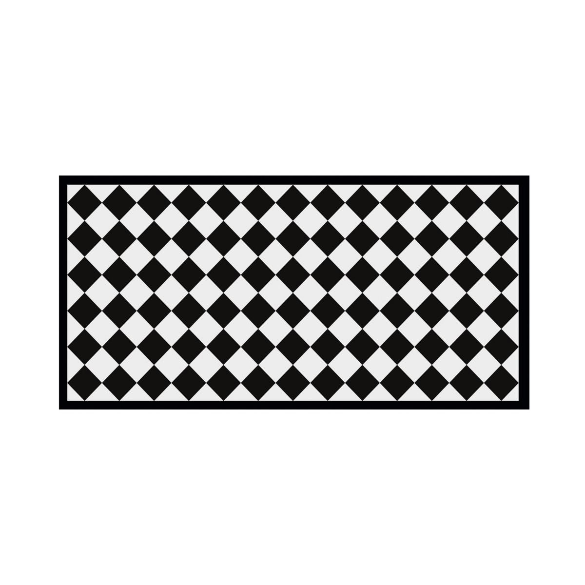 DAVANTI - Alfombra Cocina Classc Check 60x120 cm PVC Estampado