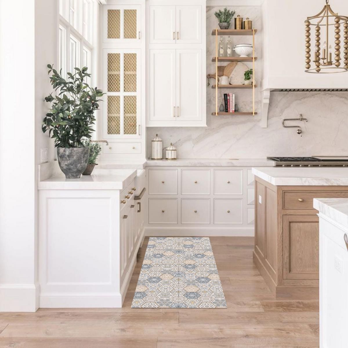 DAVANTI - Alfombra Cocina Baldo Griego 60x120 cm PVC Estampado