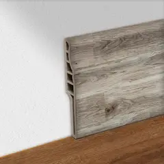 HOGA - Guardapolvo PVC 2mt x 90mm Rústico Haya