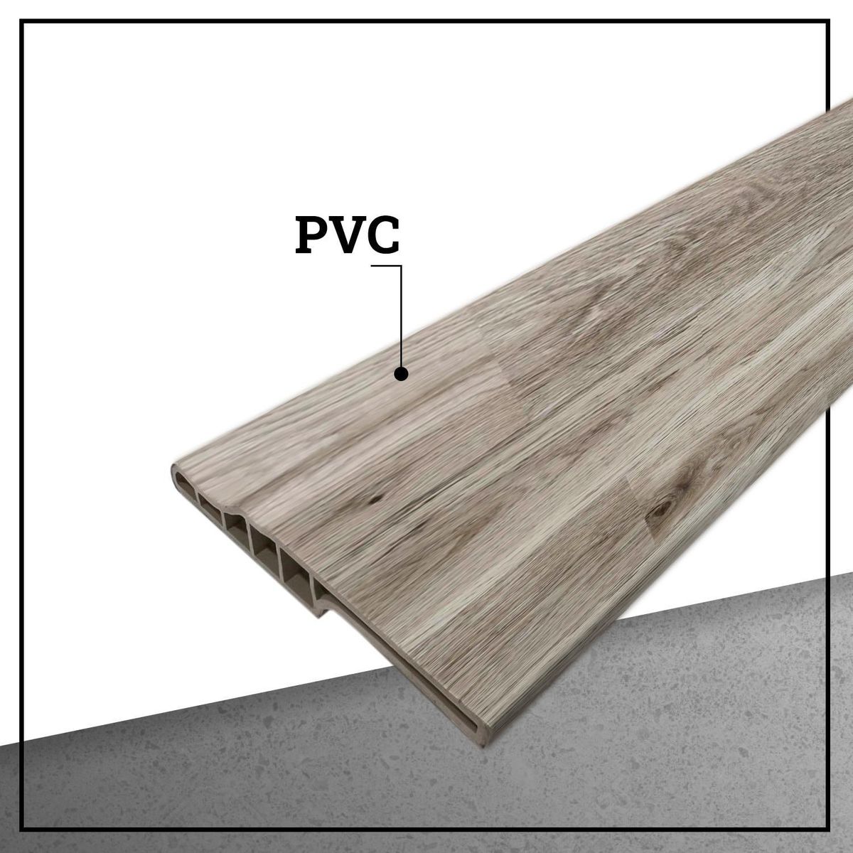 HOGA - Guardapolvo PVC 2mt x 90mm Rústico Haya