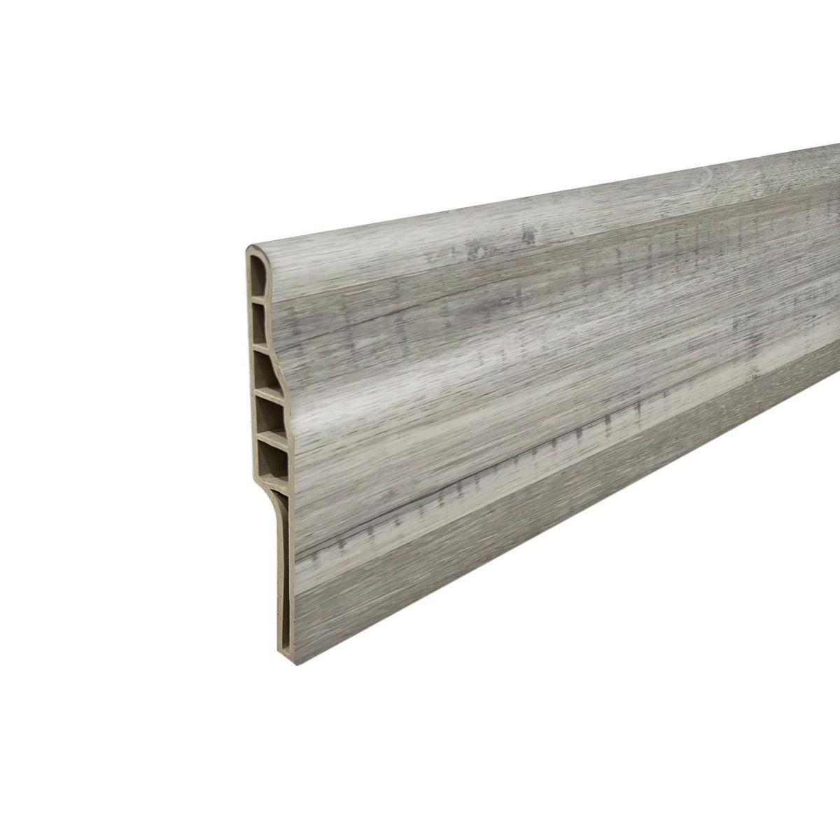 HOGA - Guardapolvo PVC 2mt x 90mm Gris Absoluto