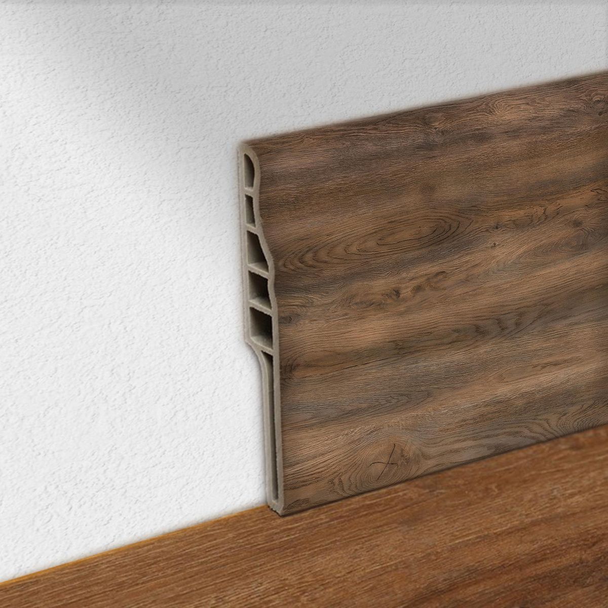 HOGA - Guardapolvo PVC 2mt x 90mm Tabaco