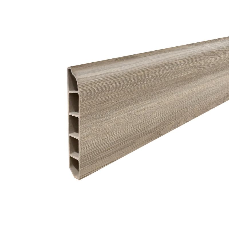 HOGA - Guardapolvo PVC 2mt x 80mm Gris Oak