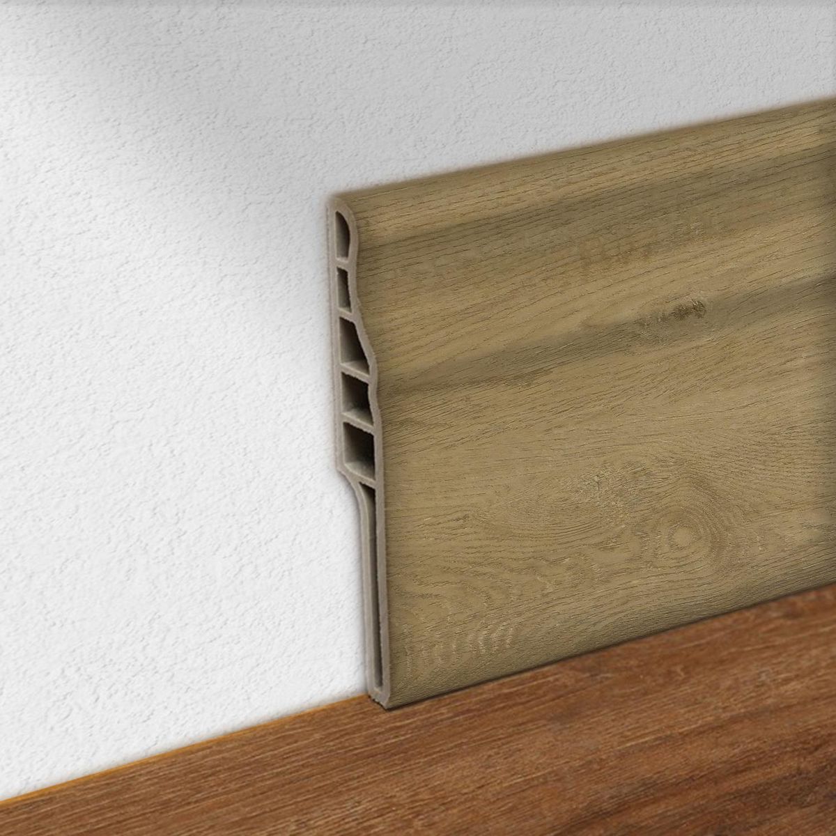 HOGA - Guardapolvo PVC 2mt x 90mm Abedul