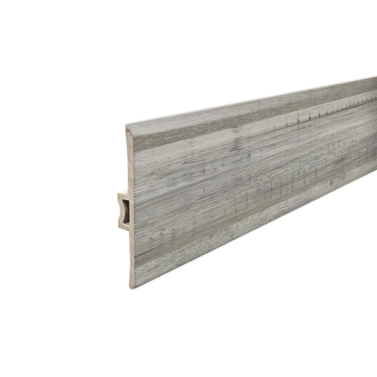 HOGA - Moldura T PVC 2mt x 45mm Gris Absoluto