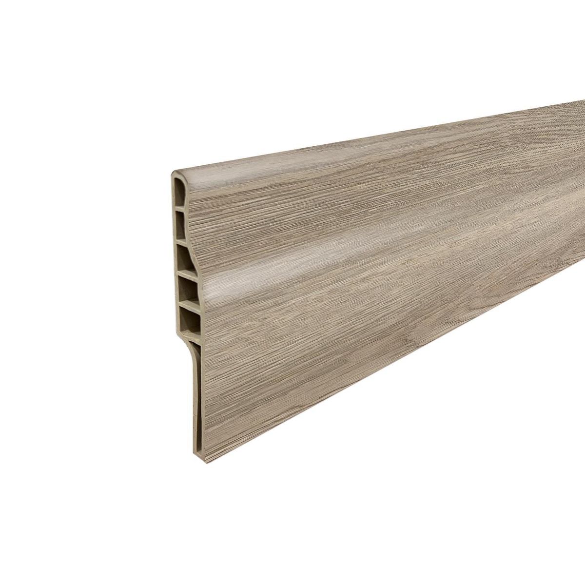 HOGA - Guardapolvo PVC 2mt x 90mm Gris Oak